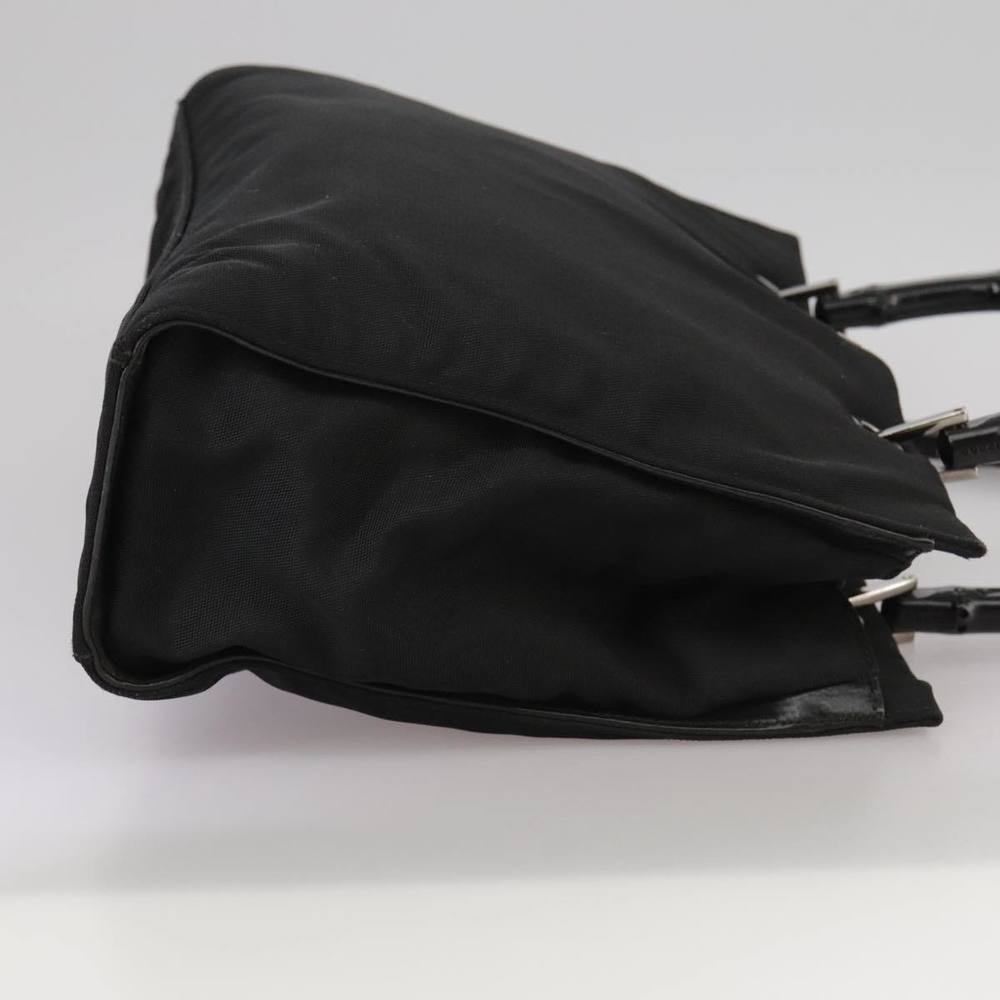 GUCCI Bamboo Hand Bag Nylon Black 002 1016 Auth ep7046 - Picture 5 of 16